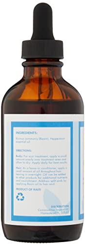 Rasin Castor Oil Organically Brilliant Haitian Black Castor Oil. (Original, 4 Fl Oz)