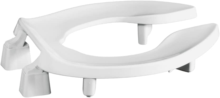 Centoco 3 inch Raised Toilet Seat for Seniors, Elongated, Open Front, White | Plastic, No Cover, 3L1500STSCC-001, Made in the USA