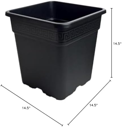 GRO Pro® Black Square Pot, 5-Gallon