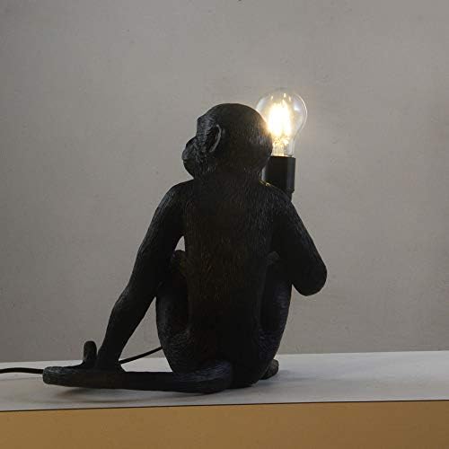 Golden Monkey Table Lamp, LongTN LED Resin Sitting Monkey Lighting