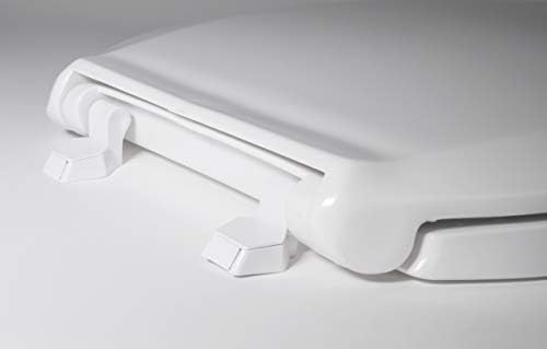 Centoco Toilet Seat Elongated, Commercial, Heavy Duty, SS Hardware, Black | Heavy Duty Hinge, Closed Front, Cover, Plastic, Stainless Steel Hardware, Made in the USA, ‎DS800STS-407