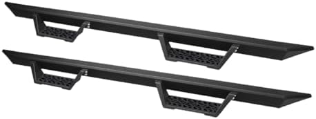Matte Black Modular Drop Step Side Nerf Bars Rail Running Boards Compatible with 05-22 Toyota Tacoma Double (Crew) Cab