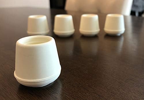 Shepherd Hardware 9122 1-1/8-Inch Inside Diameter Rubber Leg Tips, 4-Pack, White