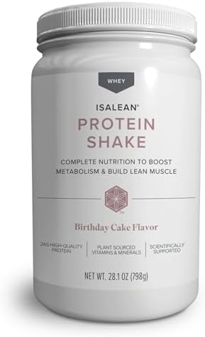 IsaLean Protein Shake - Complete Nutrition for Maintaining Healthy Weight & Lean Muscle Growth Enhanced with MCT Oil - 24 Vitamins & Minerals - 28.1 oz - 14 Meal Canister - Creamy Chocolate