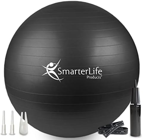 SmarterLife Exercise Ball, Yoga Ball for Gym, Balance, Stability, Pregnancy