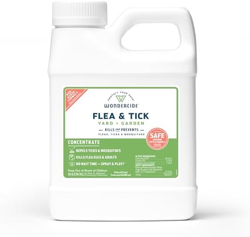 Wondercide - Flea and Tick Spray Concentrate for Yard and Garden - 16 oz | With Natural Essential Oils – Kill, Control, Prevent, Fleas, Ticks, Mosquitoes and Insects - Safe Around Pets