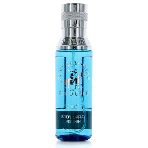 Beverly Hills Polo Club Body Spray for Men - BHPC Blaze - Fresh, Earthy with Notes of Cedar & Basil - Long Lasting Body Mist Cologne Scent - Ideal Gift for Him, 6oz