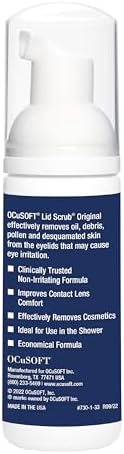 OCuSOFT Original Foaming Eyelid Cleanser - Mild Instant Foam to Remove Oil, Dust