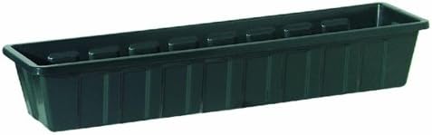 Root & Vessel Poly-Pro Plastic Flower Box Planter, White, 30-Inch