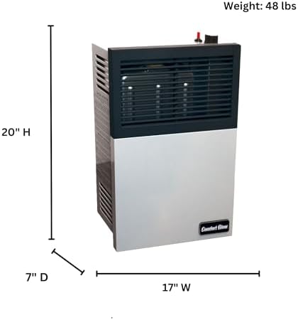 Comfort Glow Direct Vent Dual Fuel Heater, 11,000 BTU, Wall Mount, 375 Sq Ft - DV11D