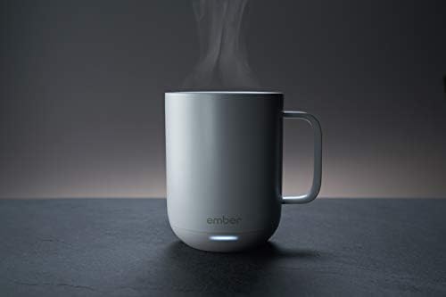 Ember Temperature-Control Smart Mug, 10 Ounce, 1-hr Battery Life, White - App-Controlled Heated Coffee Mug