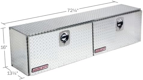 Weather Guard Model 372-0-02 Hi-Side Truck Box, Aluminum, Clear, 8.9 cu ft capacity