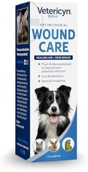 Vetericyn Plus Dog Wound Care Spray | Healing Aid and Skin Repair, Clean Wounds, Relieve Dog Skin Allergies, Safe for All Animals. 16 ounces