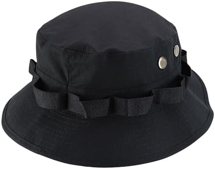 Armycrew Ripstop Tear Resistant Cotton Jungle Boonie Cap with Chin Strap