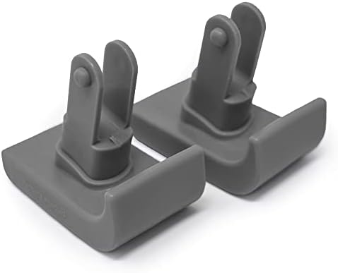 'Click & Go' Ski Glides for Stander EZ Fold-N-Go Travel Walker and Able Life Space Saver Walker (Gray)