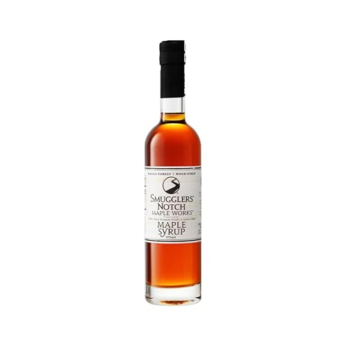 Smugglers’ Notch Maple Works – Bourbon Barrel Aged – 100% Pure Vermont Maple Syrup – Natural Sweetener & Gluten Free – Rich Taste – Waffles and Pancakes, Cocktails, Marinades, 3.38 Fl Oz. (100 mL)