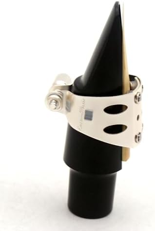 Eastern Music Saxophone Hard rubber mouthpiece Soprano alto Tenor metal ligature Ligature cap (Sandblust gold, Tenor MPC)
