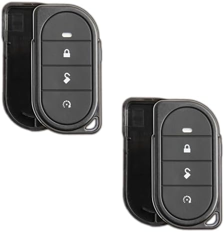 KeylessOption Keyless Entry Remote Control Car Key Fob Shell Button Pad Alarm Security Cover Lock Unlock Remote Start 3-Button Replacement for Viper (7146V)