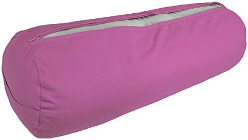 YogaAccessories Supportive Round Cotton Yoga Bolster