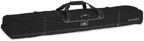 High Sierra Wheeled Ski Bag for Two Pairs of Skis, Black, One Size