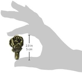 The Hillman Group 122292 Rose Push Pin Hanger, Antique Brass