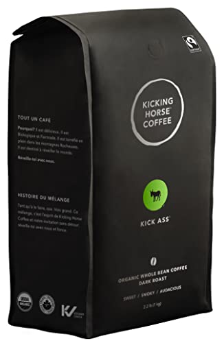 Kicking Horse Coffee, Three Sisters, Medium Roast, Whole Bean, 2.2 Pound - Certified Organic, Fairtrade, Kosher Coffee