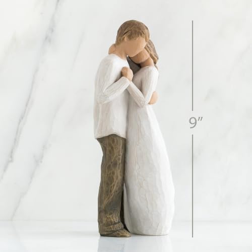 Willow Tree You and Me (Darker Skin), Sculpted Hand-Painted Figure | Cast from a Susan Lordi Original Carving, Expression of Love and Caring, Display on Shelf, Table or Mantel, Fitted Gift Box