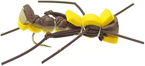 Trout Fly Assortment - Foam High Visibility Grasshopper Collection #5 1 Dozen Fly Fishing Flies