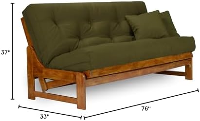 Arden Futon Frame - Full Size (Frame Only), Solid Wood Construction
