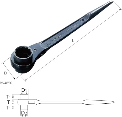 SUPER TOOL Ratchet Wrench Double Size RN-17X22 (Japan Import)