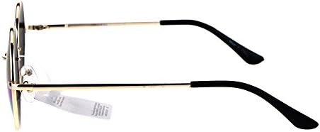 SA106 Reflective Color Mirrored Hippie Groove Round Circle Lens Retro Sunglasses