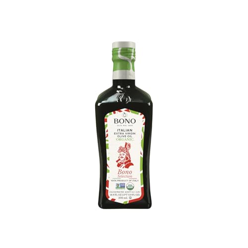Bono Organic Extra Virgin Olive Oil, 16.9 Fl Oz – USDA Organic, Non-GMO, Certified Gluten Free, Cold Extracted, Clean Label Project Purity Award Winner