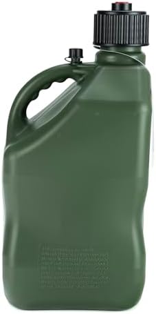 VP Racing 5.5-Gallon Square Motorsport Utility Container Camo (4 Pack) with a 14" Deluxe Hose (1 Pack) Close-Trimmed Cap and Neck for Tight Seal