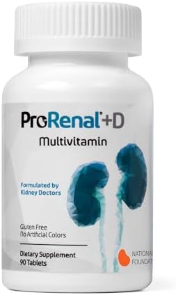 Nephroceuticals ProRenal+D Kidney Multivitamin, Gluten Free, 90-Day Supply