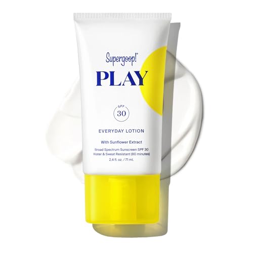 Supergoop! PLAY Everyday Lotion - Broad Spectrum Body & Face Sunscreen - Great for Active Days - Fast Absorbing, Water & Sweat Resistant