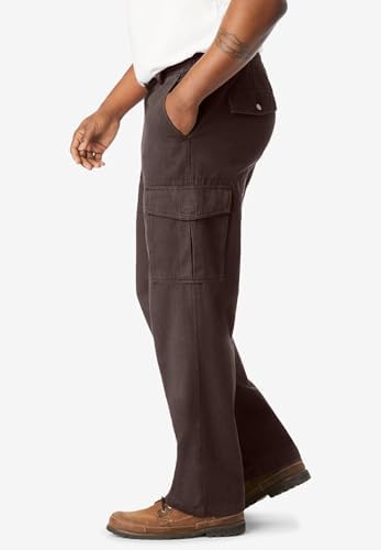 Boulder Creek by Kingsize Men's Big & Tall Renegade Side-Elastic Waist Cargo Pants