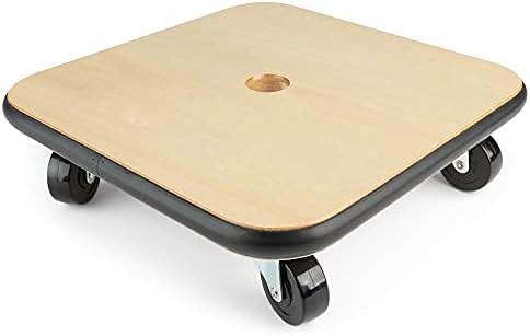 Champion Sports Wood Scooter – 12" or 16" - Durable Wooden Base with Full Perimeter Bumper, Non-Marring Rubber Swivel Casters, Ideal for Active Play & Physical Education