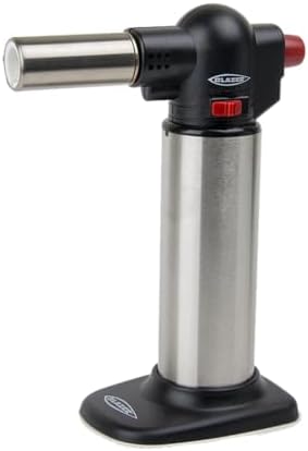 Big Buddy Refillable Turbo Torch Lighter- White Culinary Blow Torch, Butane Refillable