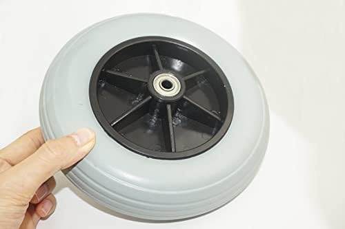 8" x 2" (200x50) Caster Solid Rubber Front Rear Caster Tires Wheels Assembly for Many Standard Wheelchairs Powerchairs/Electric Wheelchair Replace