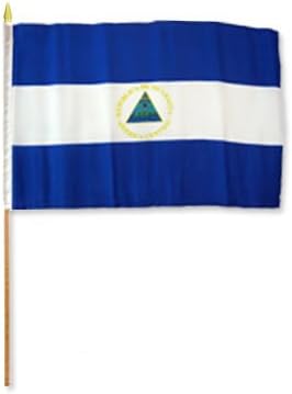 One Dozen Nicaragua 12x18in Stick Flags.