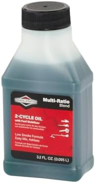 Briggs & Stratton 100107 2-Cycle Low Smoke Engine Oil, 50:1 mix, 3.2 oz Bottle