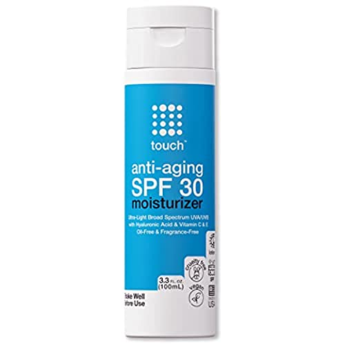 TOUCH SPF 30 Face Moisturizer with Vitamin C & Hyaluronic Acid, 3.3 oz