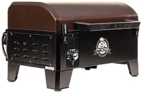 Pit Boss 150 Wood Pellet Grill & Smoker with Flame Broiler 256-Sq. In. Cooking Space, 180°F to 500°F Temperature Range, 7 lb. Pellet Hopper, for Tailgating, Camping, or Travel, Black | 180-500F temperature range, 7 lb hopper, flame broiler, automatic sta…