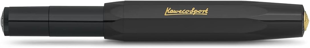 Kaweco CLASSIC SPORT Fountain Pen White with 23 Carat Gold-Plated Steel Nib and Iridium Tip for Ink Cartridges I Sport Fountain Pen 13 cm I Nib: BB (Extra Broad)