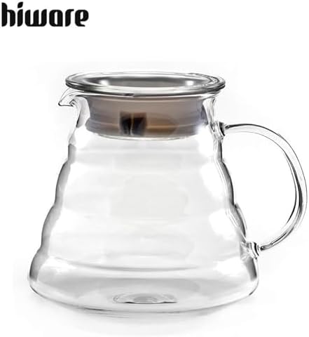 Hiware 600ml Coffee Server, Standard Glass Coffee Carafe, Coffee Pot, Clear
