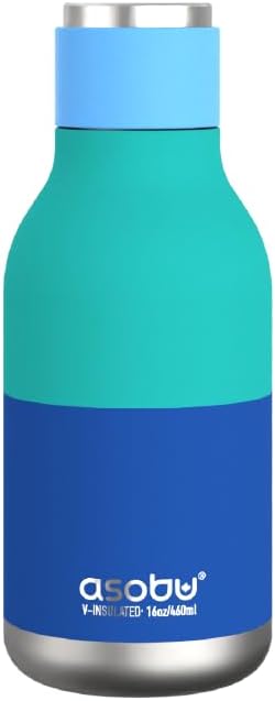 Urban Insulated and Double Walled Stainless Steel Bottle 16 Ounce by Asobu (Pastel Blue)