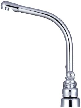 Dura Faucet DF-PK210C-SN RV Hi-Rise Kitchen Sink Faucet (Satin Nickel) | Tall spout and classical levers make washing big pots easy. Brushed Satin Nickel.