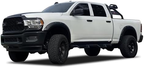 Black Horse Impact Heavy Duty Drop Side Steps Black Compatible with 09-10 Ram 1500|11-18 Ram 1500|19-22 Ram 1500 Classic|2010 Ram 2500/3500|11-23