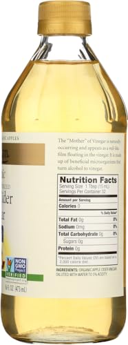 Spectrum Naturals Organic Apple Cider Vinegar Filtered 16 Fl Oz (Pack of 6)
