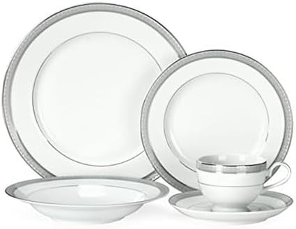 Mikasa Regent Bead 40-Piece Porcelain Dinnerware Set, Service for 8